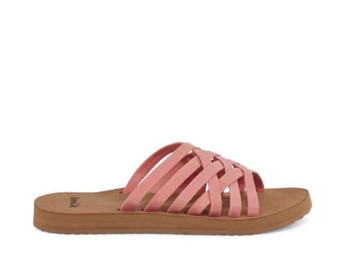 Sanuk Womens Rio Slide Pink Sandals | QONPGF817